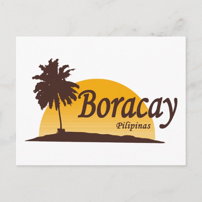 Cartão Postal Boracay branco (Frente)