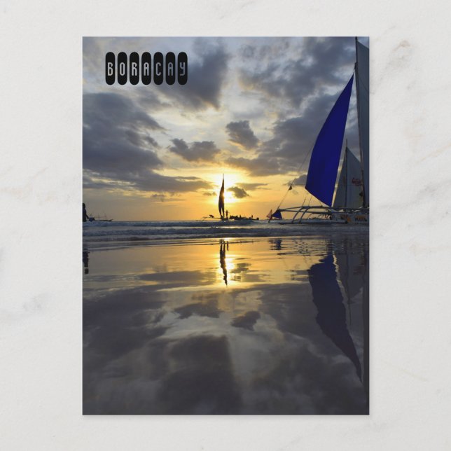 Cartão Postal Boracay das Filipinas (Frente)