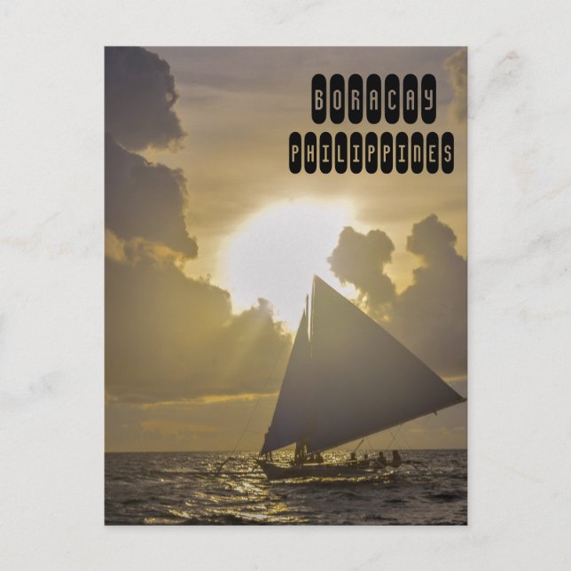 Cartão Postal Boracay Sunset (Frente)