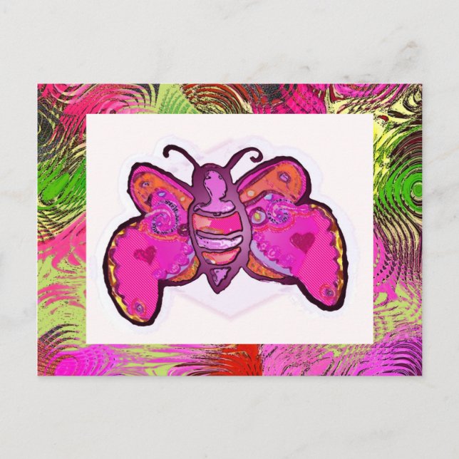 Cartão Postal borboleta (Frente)