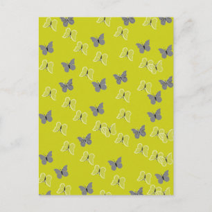Cartão Postal borboleta amarela