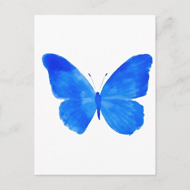 Cartão Postal Borboleta azul  (Frente)
