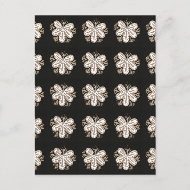 Cartão Postal Borboleta branca parece flores elegantes presentes (Frente)