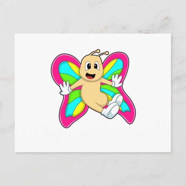 Cartão Postal Borboleta colorida (Frente)