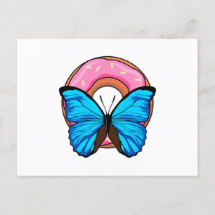 Cartão Postal Borboleta com Donut