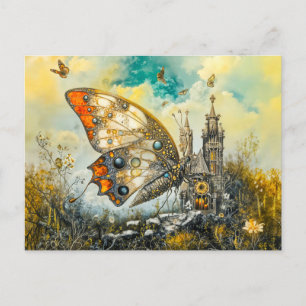 Cartão Postal borboleta de altar místico