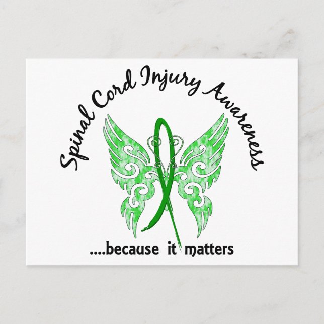 Cartão Postal Borboleta de lesões da medula espinhal 6.1 (Frente)