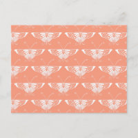 Borboleta Deco estilizada - laranja coral