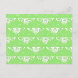 Cartão Postal Borboleta Deco Estilizada - verde limão