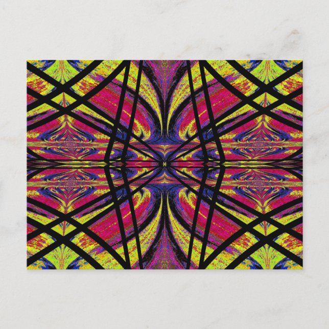 Cartão Postal Borboleta Dentro Das Linhas 1 (Frente)