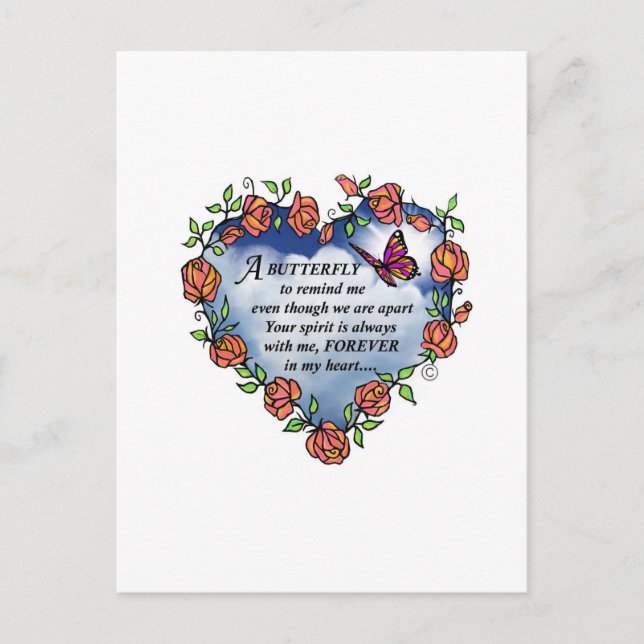 Cartão Postal Borboleta do Céu (Frente)