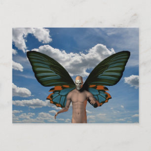 Cartão Postal Borboleta do crânio