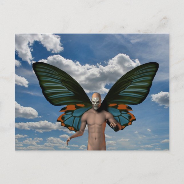 Cartão Postal Borboleta do crânio (Frente)