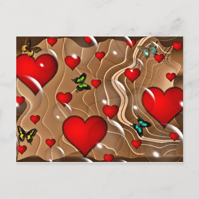 Cartão Postal Borboleta e Dourada (Frente)