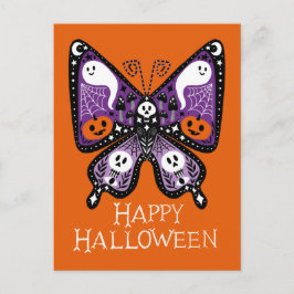 Cartão Postal Borboleta Feliz Halloween
