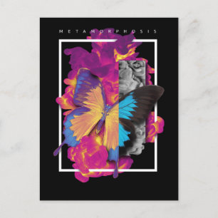 Cartão Postal Borboleta Metamorfose