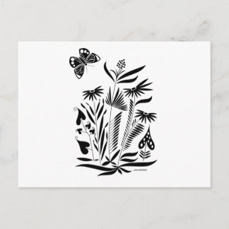 Cartão Postal Borboleta na grama