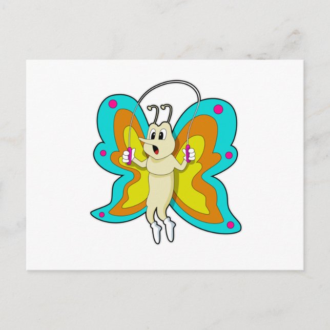 Cartão Postal Borboleta na Malhação da corda (Frente)