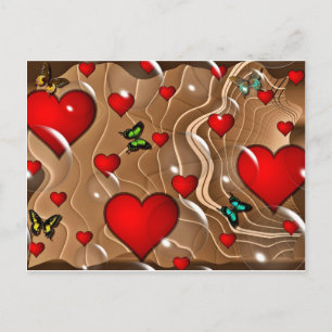 Cartão Postal Borboleta & ouro