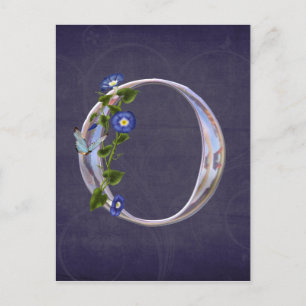 Cartão Postal Borboleta precioso Inicial O