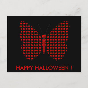Cartão Postal Borboleta Red Halloween