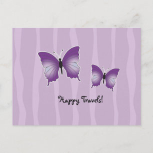Cartão postal Borboleta Roxa Boas Viagens