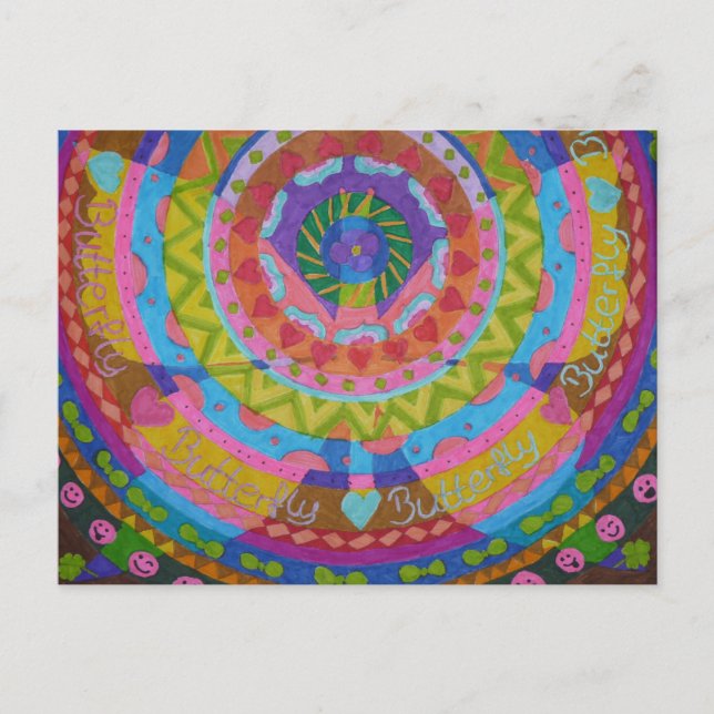 Cartão Postal Borboleta Schmetterling (Frente)