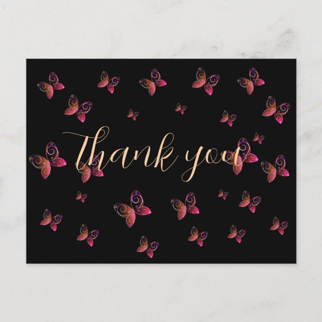 Cartão Postal borboletas voadoras natureza (Frente)