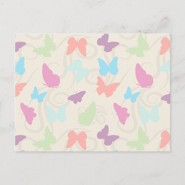 Cartão Postal Borboletas Whimsic (Frente)