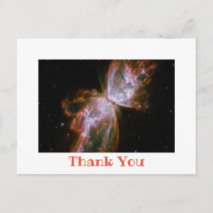 Cartão Postal Borda de Foto Branca Obrigado