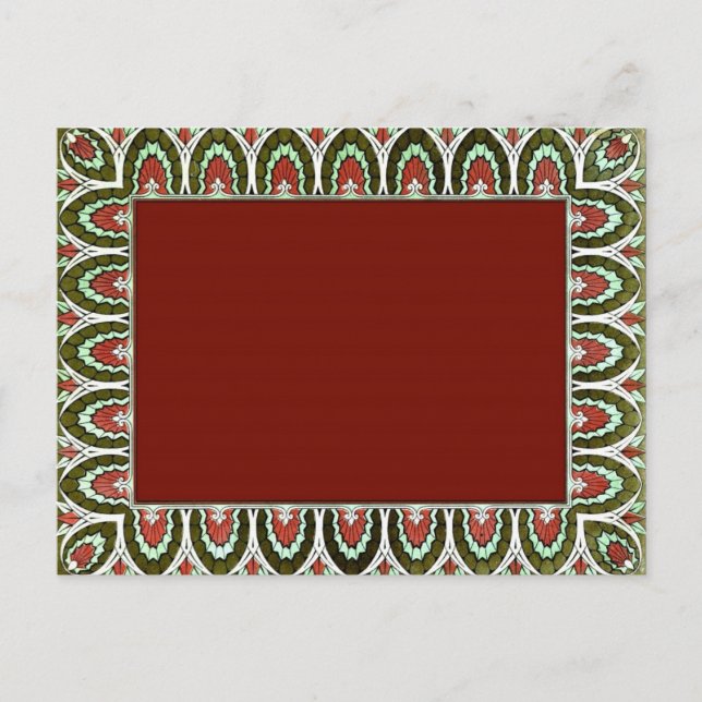 Cartão Postal Borda de Página de Vazio Personalizada Decorativo  (Frente)