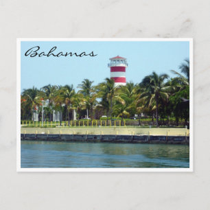 Cartão Postal borda do farol de bahamas