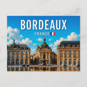 Cartão Postal Bordeaux França Elegância Histórica na Margem do R