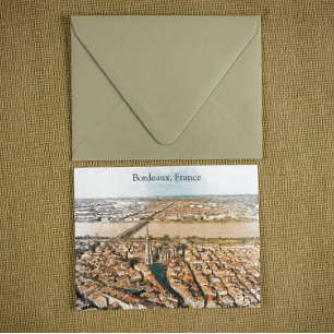 Cartão Postal Bordeaux França Panorama View