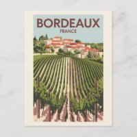 Bordeaux França Vinhedo Viagem Arte Vintage