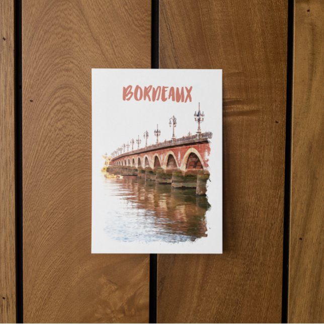 Cartão Postal Bordeaux France City Viagem (bordeaux france europe travel)