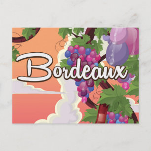 Cartão Postal Bordeaux France Vintage poster de viagens