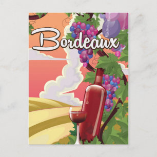 Cartão Postal Bordeaux France Vintage poster de viagens