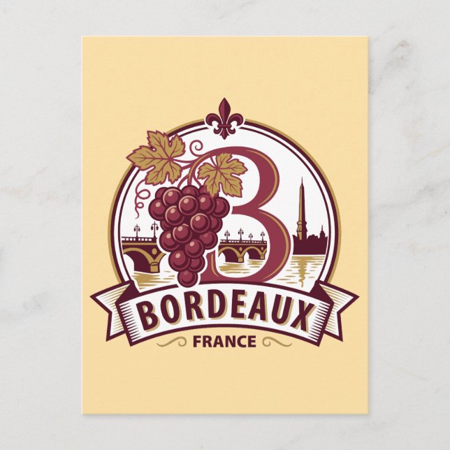Cartão Postal Bordéus França (Frente)