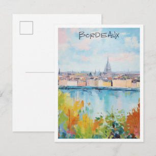 Cartão Postal Bordéus França Viagem Cidade Estética