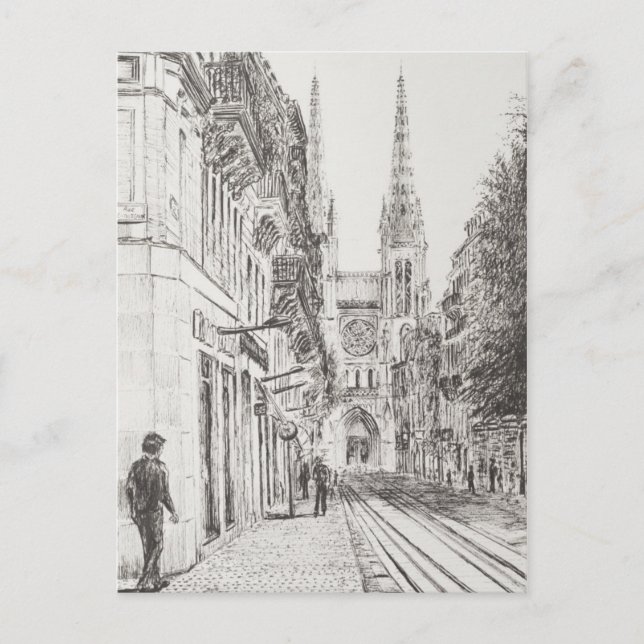 Cartão Postal Bordéus France. Espada gêmea.2010 (Frente)