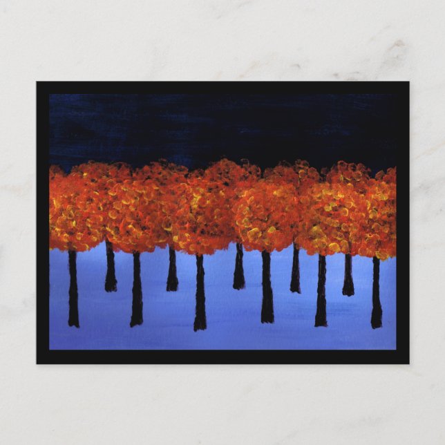 Cartão Postal Bordo da Floresta Laranja (Frente)