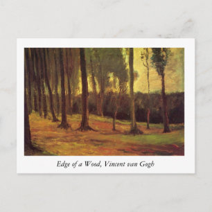 Cartão Postal Bordo de um Woods, Vincent van Gogh.