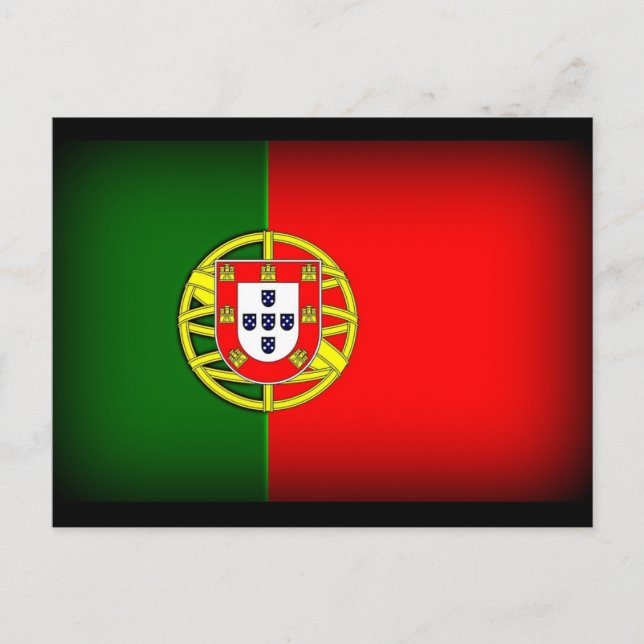 Cartão Postal Bordo Negro de Bandeira Portugal (Frente)