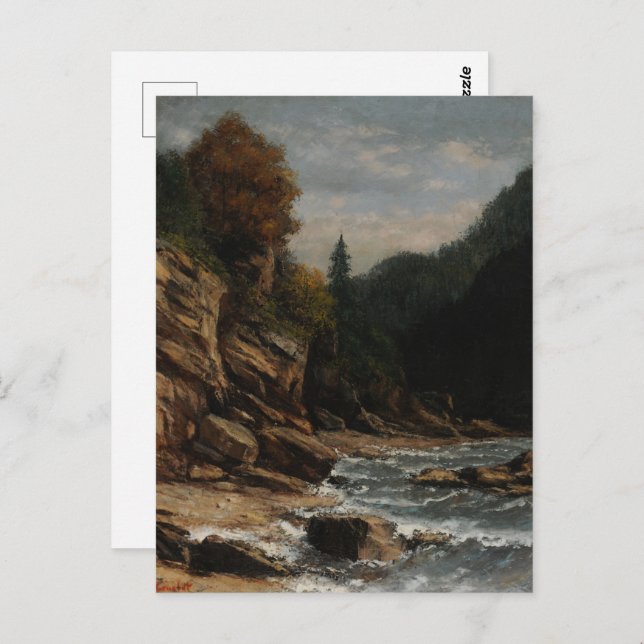 Cartão Postal Bords du lac Léman - Gustave Courbet (Frente/Verso)