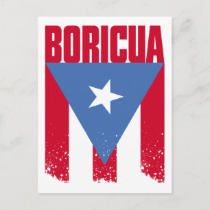 Cartão Postal Boricua Flag