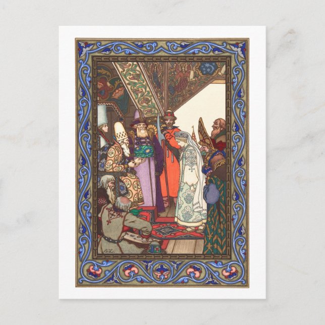 Cartão Postal Boris Zvorykin - A donzela da neve (Frente)