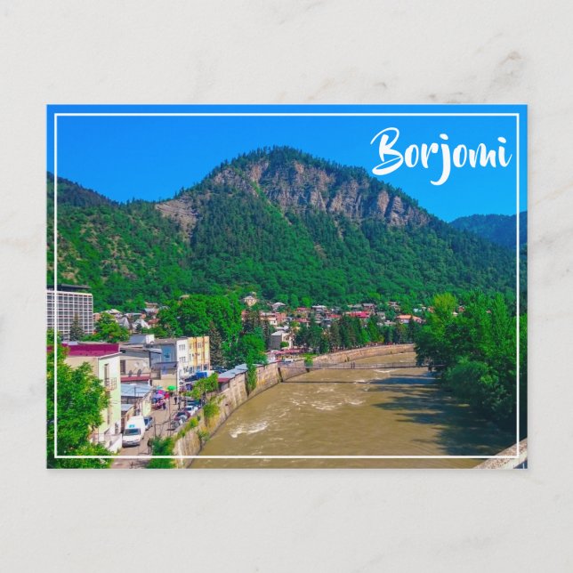 Cartão Postal Borjomi Hot Primaveras Resort Georgia Caucuses (Frente)