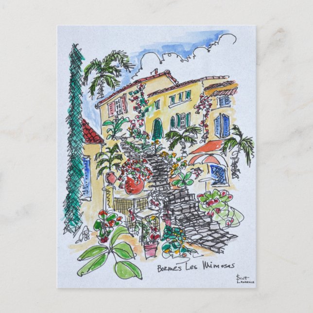 Cartão Postal Bormes-les-Mimosas | Provença-alpes-costa azul (Frente)