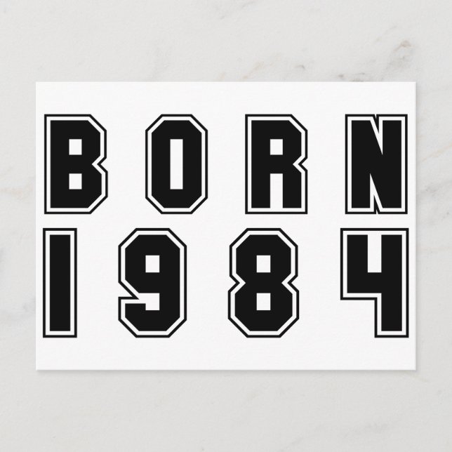 Cartão Postal Born In 1984 black (Frente)
